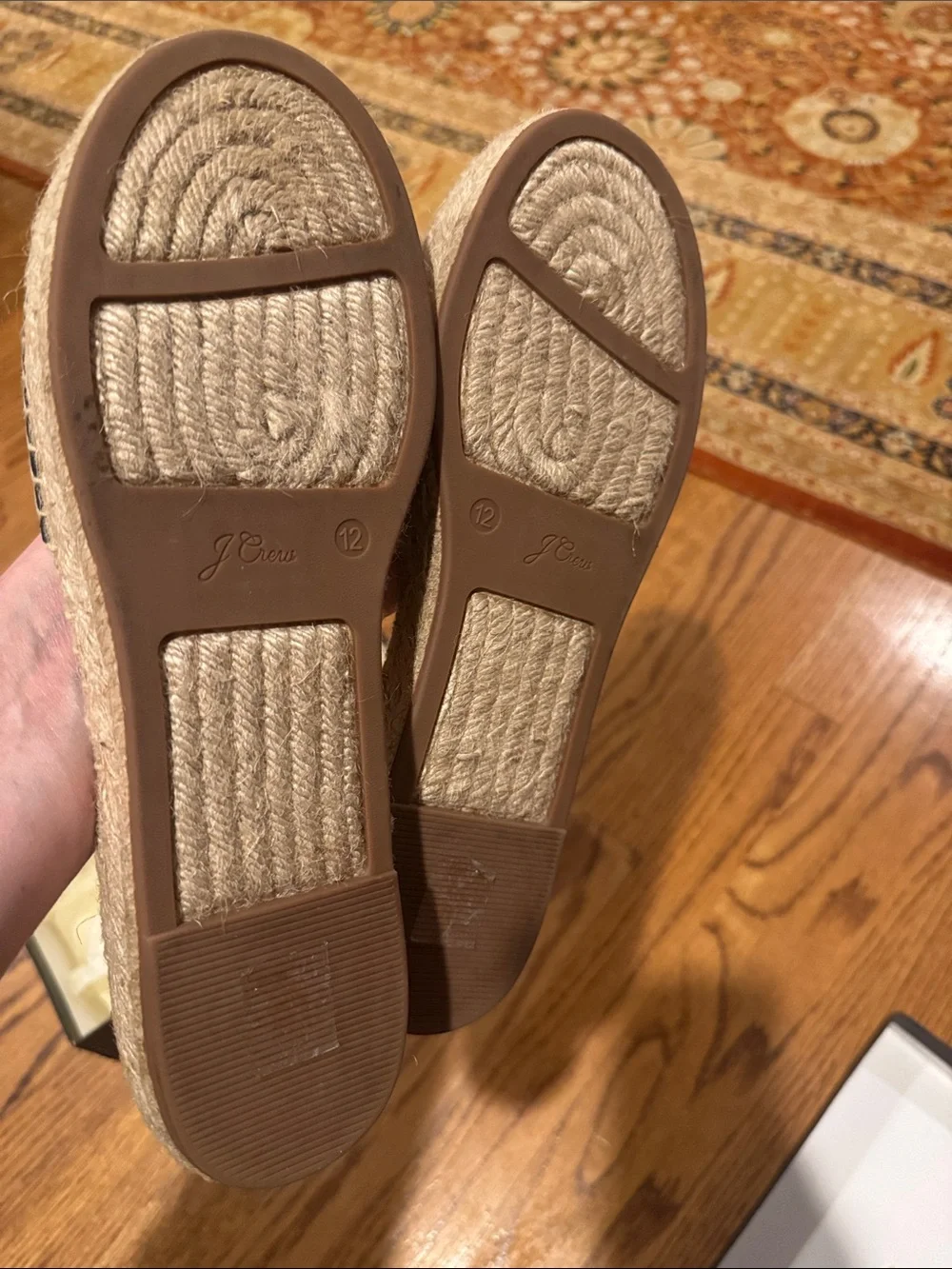 New J Crew Raffia Simple Strap‎ Slip On Espedrille Sandals Summer Resortwear